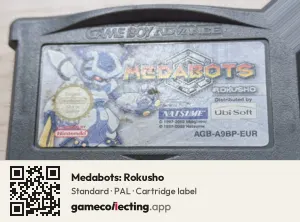 Medabots: Rokusho Game Boy Advance, PAL cartridge label