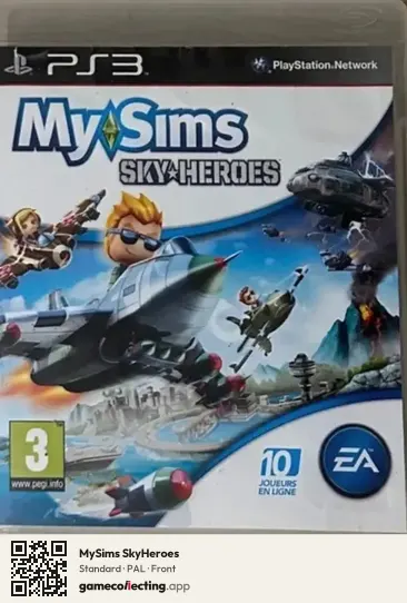MySims SkyHeroes PlayStation 3, PAL box front
