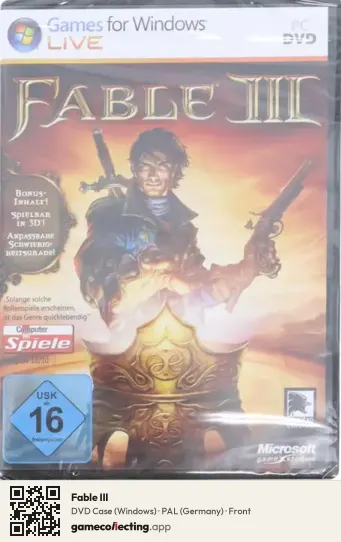 Fable III Computer, Germany box front