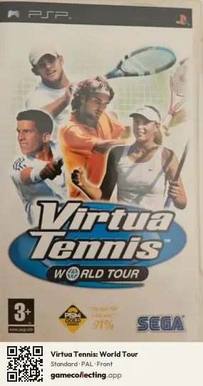 Virtua Tennis: World Tour PlayStation Portable, PAL box front