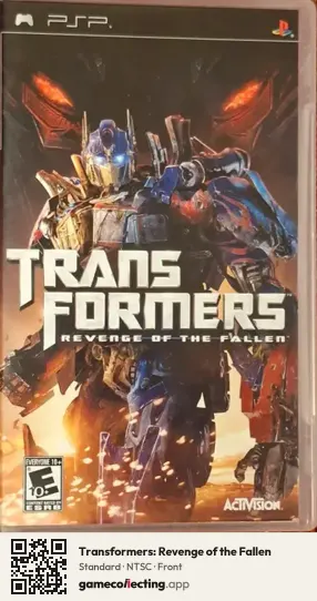 Transformers: Revenge of the Fallen PlayStation Portable, NTSC box front