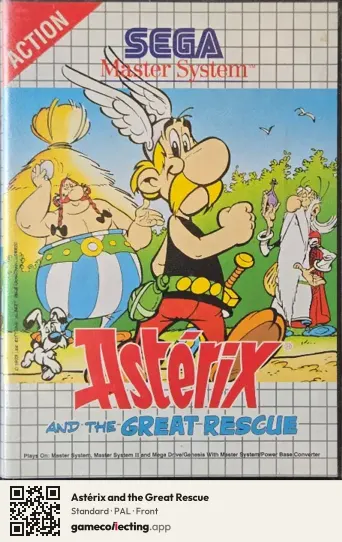 Astérix and the Great Rescue Sega Master System, PAL box front