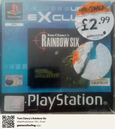 Tom Clancy's Rainbow Six PlayStation, PAL box front
