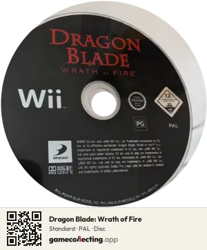 Dragon Blade: Wrath of Fire Nintendo Wii, PAL disc