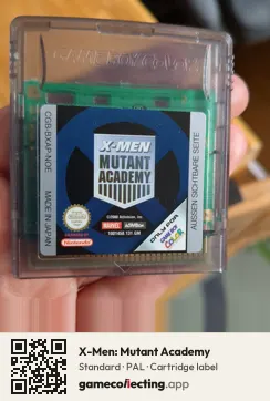 X-Men: Mutant Academy Game Boy Color, PAL cartridge label