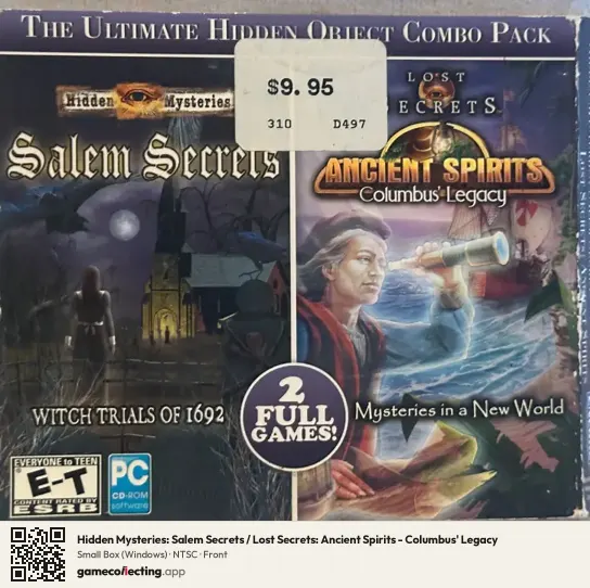 Hidden Mysteries: Salem Secrets / Lost Secrets: Ancient Spirits - Columbus' Legacy Computer, NTSC box front
