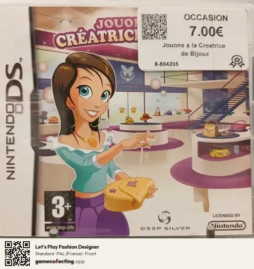 Let's Play Fashion Designer Nintendo DS, France box front