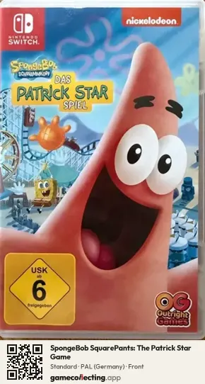 SpongeBob SquarePants: The Patrick Star Game Nintendo Switch, Germany box front