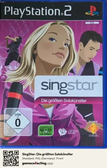 SingStar: Die größten Solokünstler PlayStation 2, Germany box front