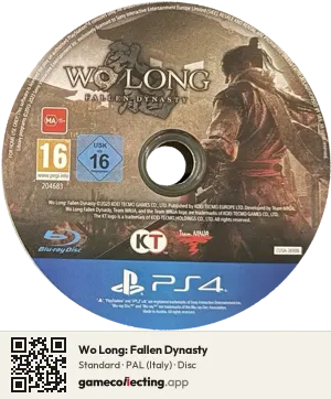 Wo Long: Fallen Dynasty PlayStation 4, PAL disc