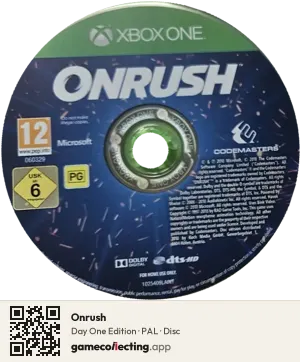 Onrush Xbox One, PAL disc