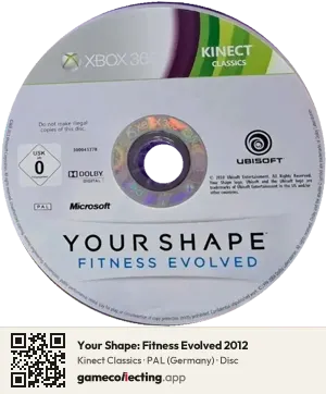 Your Shape: Fitness Evolved 2012 Xbox 360, PAL disc