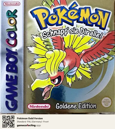 Pokémon Gold Version Game Boy Color, Germany box front