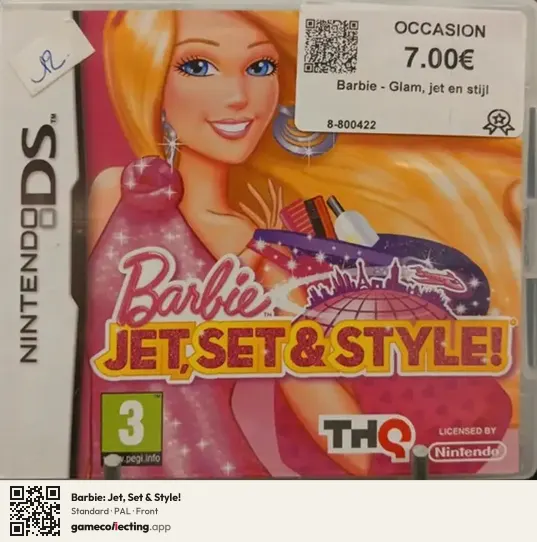 Barbie: Jet, Set & Style! Nintendo DS, PAL box front