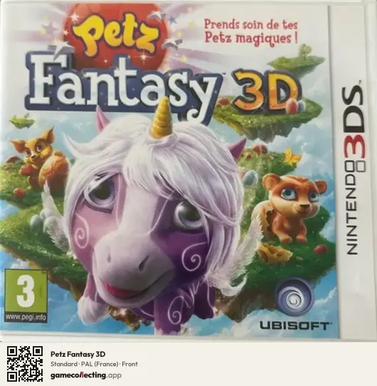 Petz Fantasy 3D Nintendo 3DS, France box front