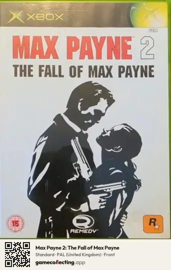 Max Payne 2: The Fall of Max Payne Xbox, United Kingdom box front