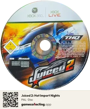 Juiced 2: Hot Import Nights Xbox 360, PAL disc
