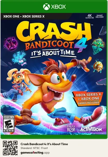 Crash Bandicoot 4: It's About Time Xbox One, NTSC box front