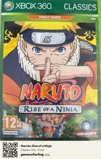 Naruto: Rise of a Ninja Xbox 360, PAL box front