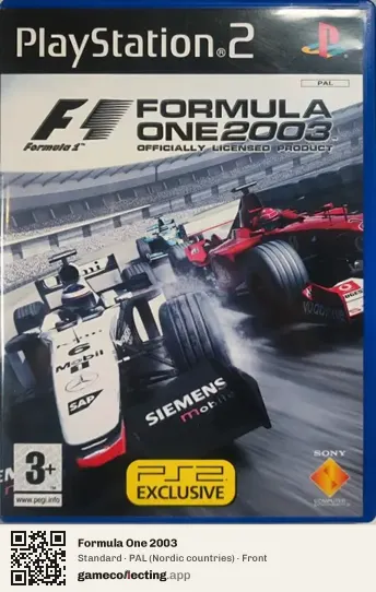 Formula One 2003 PlayStation 2, Nordic countries box front