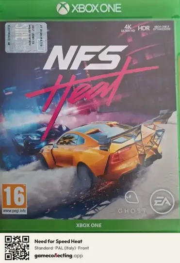 Need for Speed Heat Xbox One, Italy box front