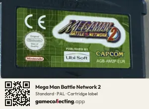 Mega Man Battle Network 2 Game Boy Advance, PAL cartridge label