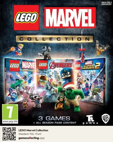 LEGO Marvel Collection Xbox One, PAL box front