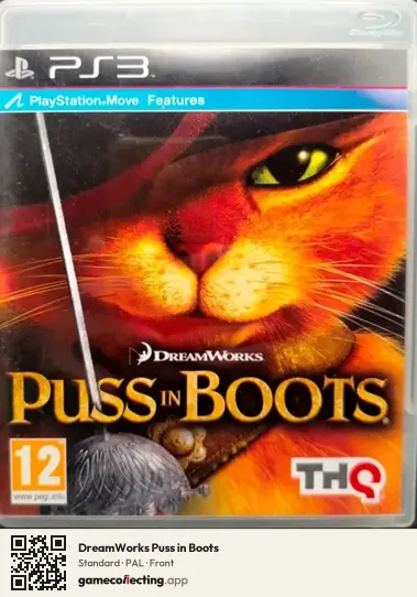 DreamWorks Puss in Boots PlayStation 3, PAL box front
