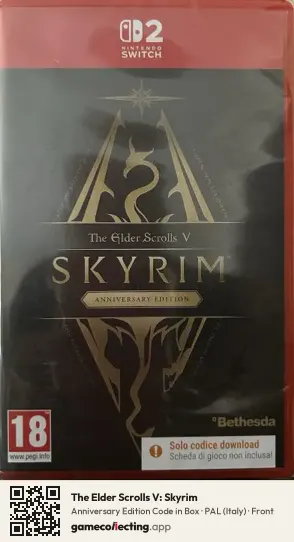 The Elder Scrolls V: Skyrim Nintendo Switch 2, Italy box front