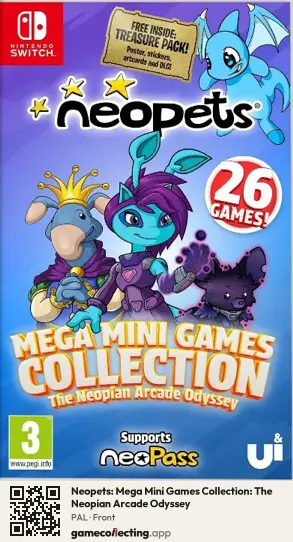 Neopets: Mega Mini Games Collection: The Neopian Arcade Odyssey Nintendo Switch, PAL box front
