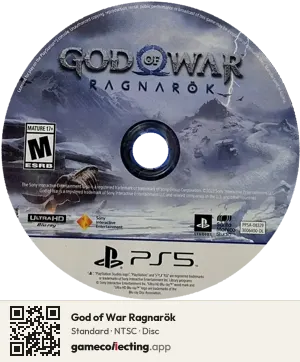 God of War Ragnarök PlayStation 5, NTSC disc