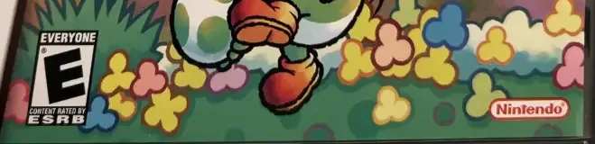 Yoshi Touch & Go, the ESRB box on its front
