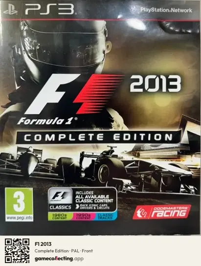 F1 2013 PlayStation 3, PAL box front