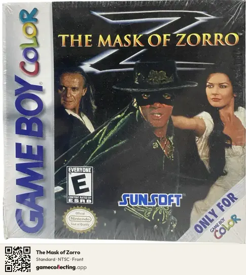 The Mask of Zorro Game Boy Color, NTSC box front