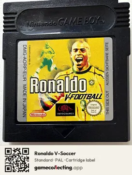 Ronaldo V-Soccer Game Boy Color, PAL cartridge label