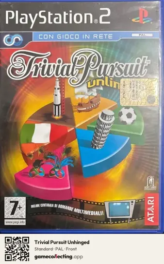 Trivial Pursuit Unhinged PlayStation 2, PAL box front