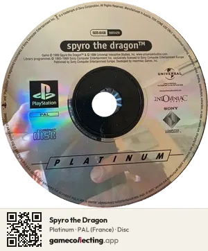 Spyro the Dragon PlayStation, PAL disc