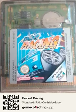 Pocket Racing Game Boy Color, PAL cartridge label