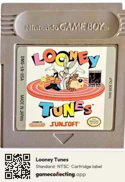 Looney Tunes Game Boy, NTSC cartridge label