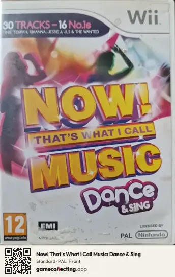 Now! That's What I Call Music: Dance & Sing Nintendo Wii, PAL box front