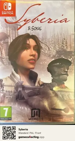Syberia Nintendo Switch, PAL box front