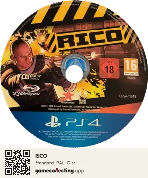 RICO PlayStation 4, PAL disc