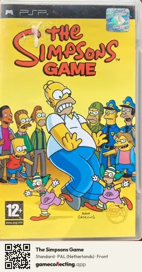 The Simpsons Game PlayStation Portable, Netherlands box front