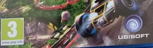 TrackMania Turbo, the PEGI square on its front