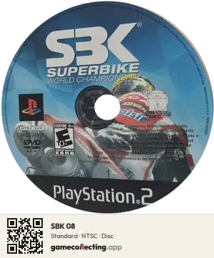 SBK 08 PlayStation 2, NTSC disc