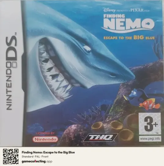 Finding Nemo: Escape to the Big Blue Nintendo DS, PAL box front