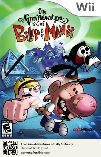The Grim Adventures of Billy & Mandy Nintendo Wii, NTSC box front