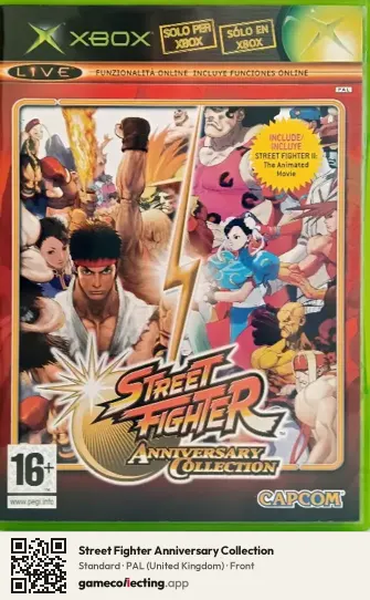 Street Fighter Anniversary Collection Xbox, United Kingdom box front