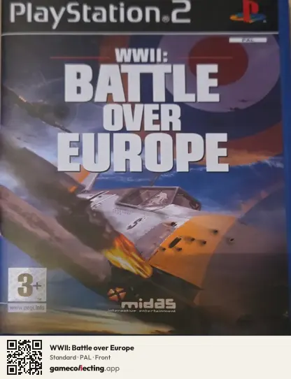 WWII: Battle over Europe PlayStation 2, PAL box front
