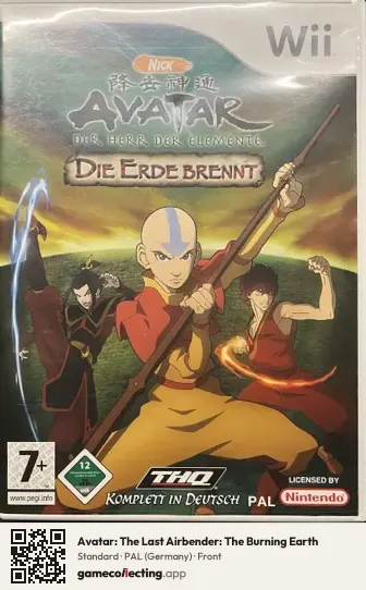 Avatar: The Last Airbender: The Burning Earth Nintendo Wii, Germany box front